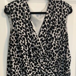 Wrap Dress Black and white